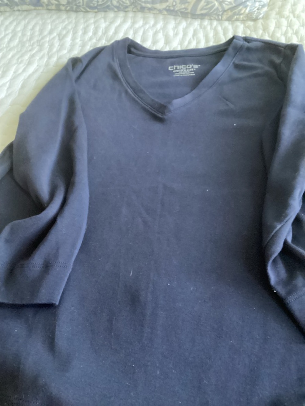 Chico's women’s 3 quarter sleeve top